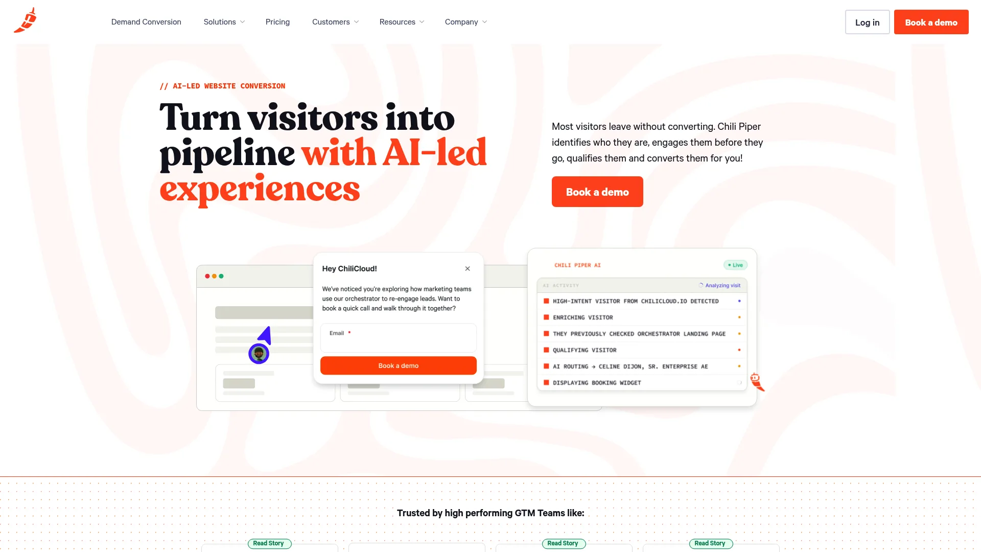 Chili Piper homepage screenshot