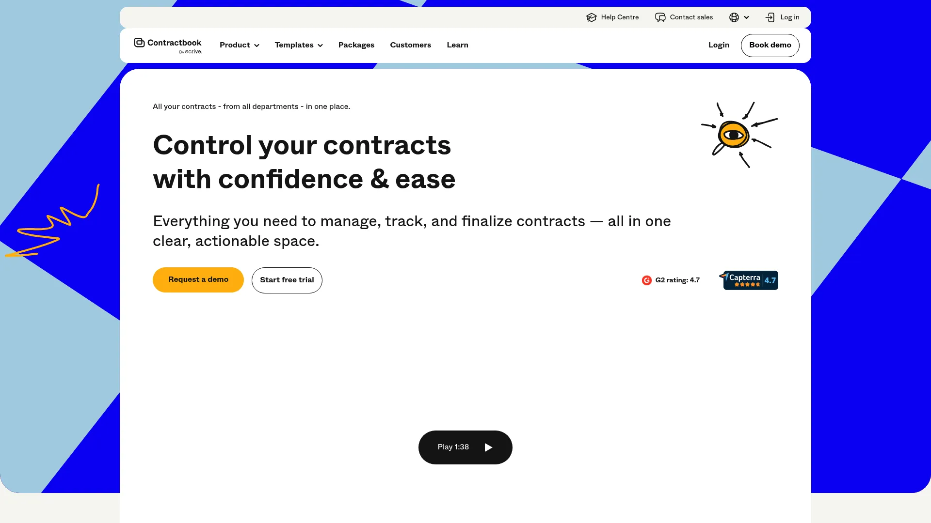 Contractbook contract management software homepage
