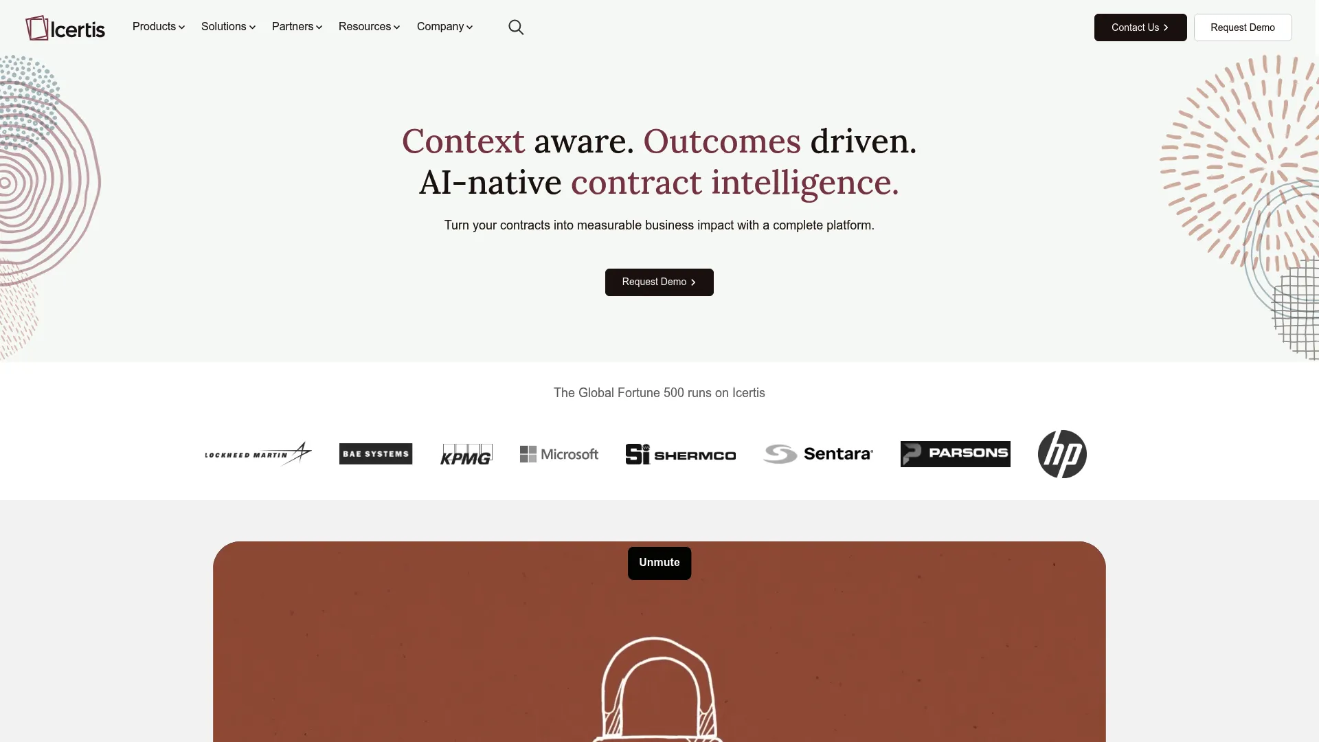 Icertis contract intelligence platform homepage