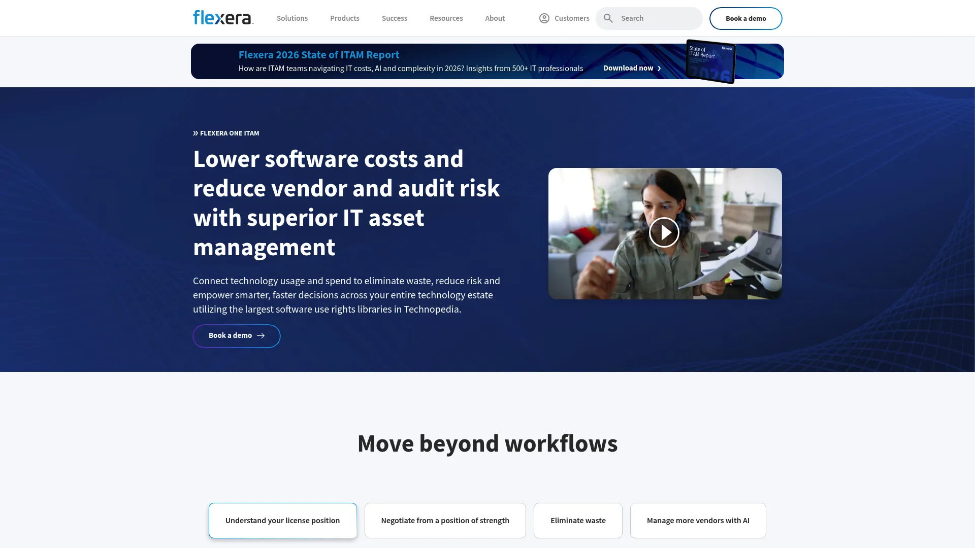 Flexera One IT Asset Management product page