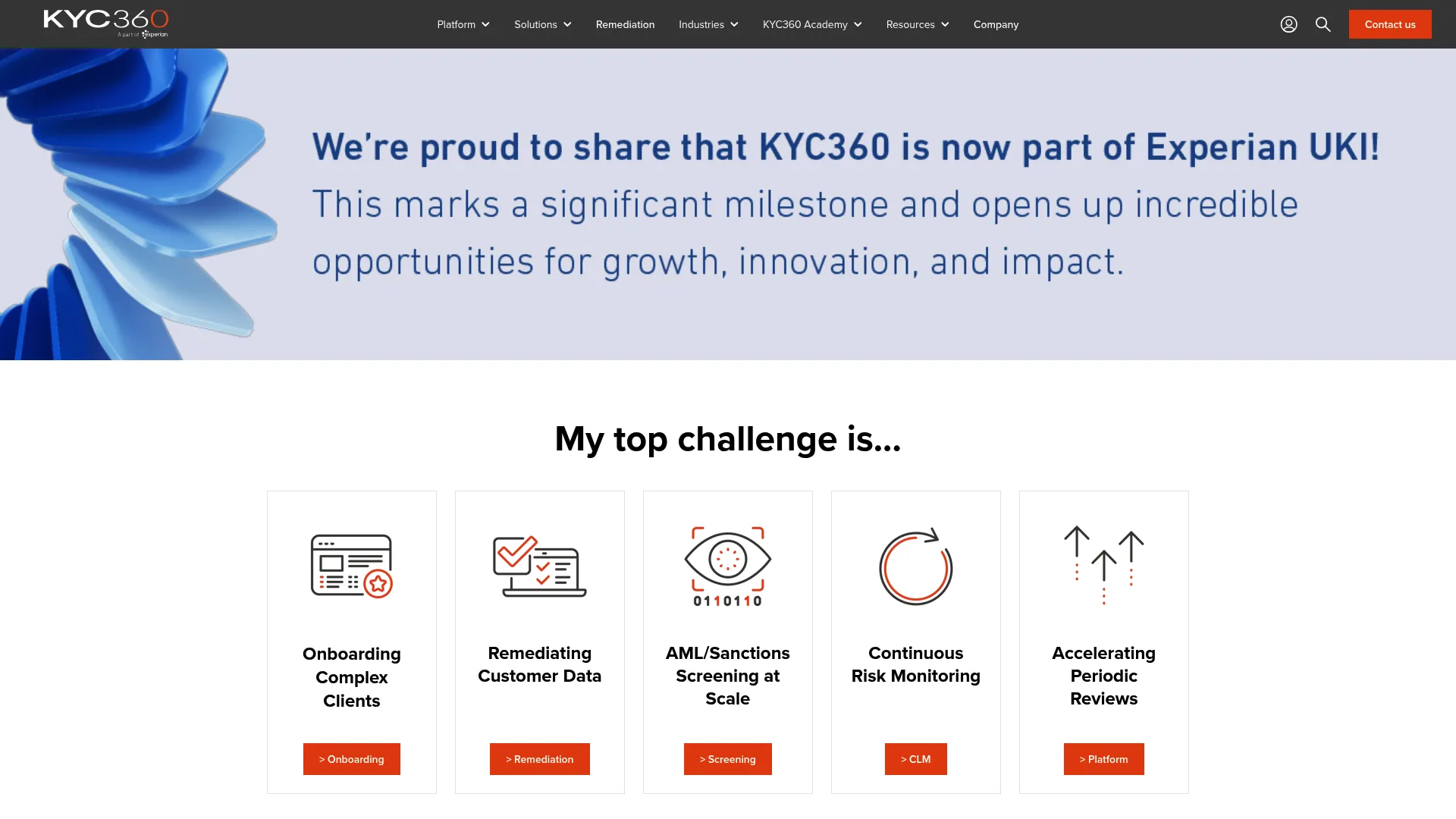 KYC360 client lifecycle and KYC platform