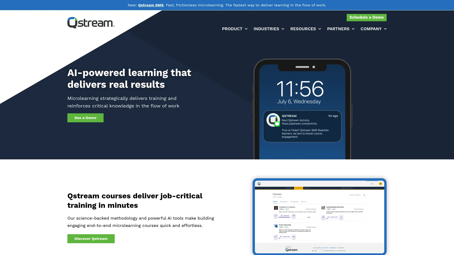 Qstream microlearning and reinforcement platform