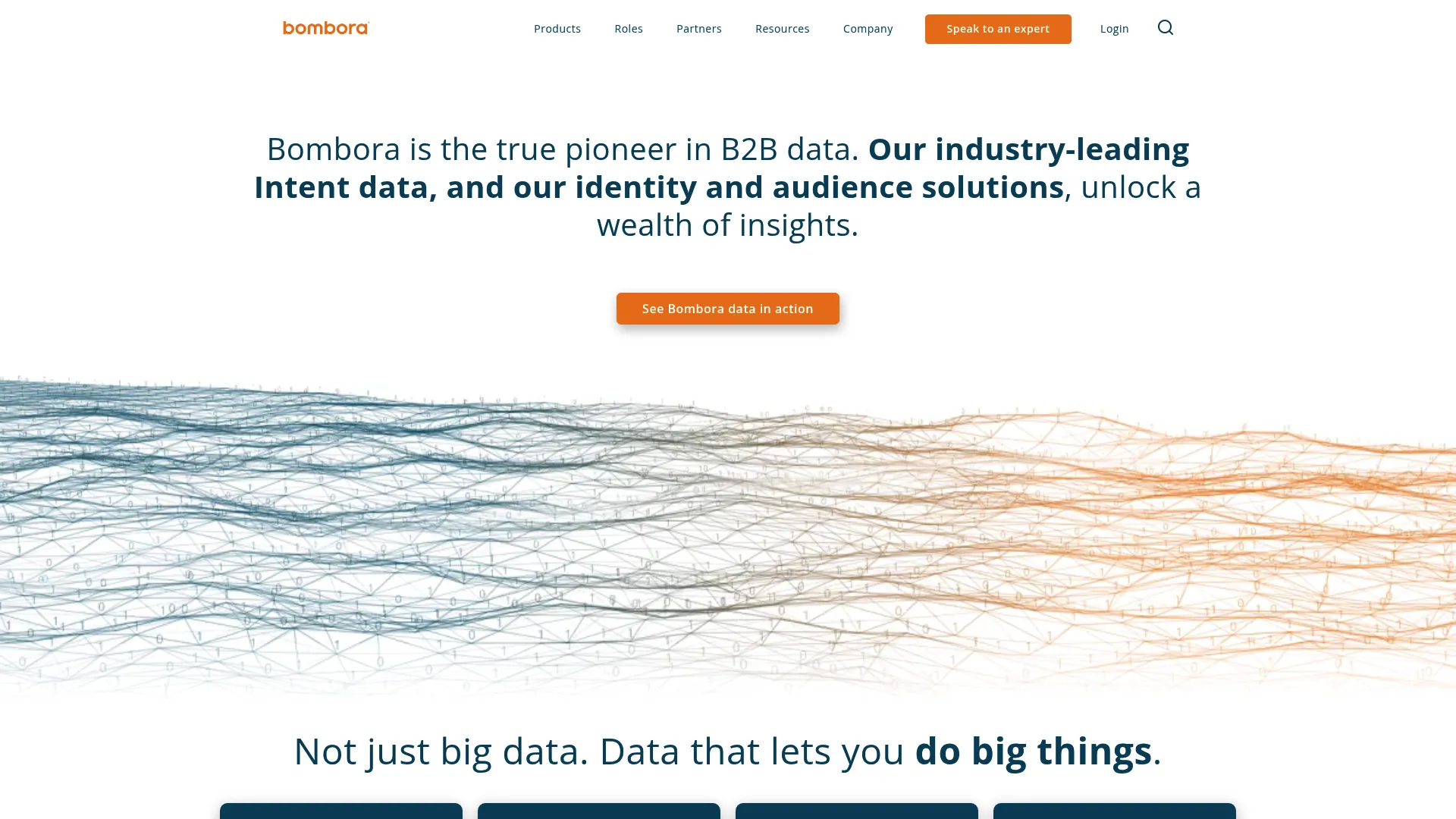 Bombora intent data platform homepage