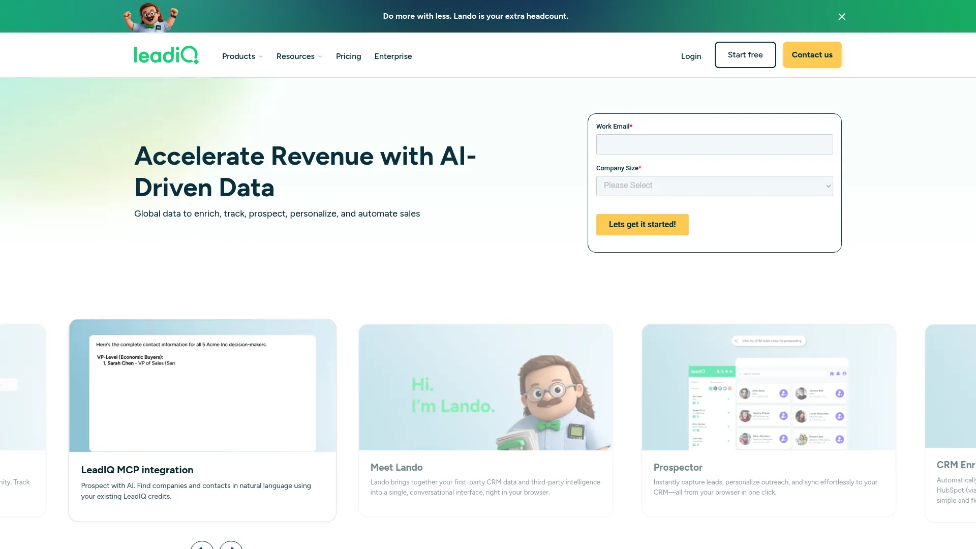 LeadIQ B2B prospecting and outreach platform