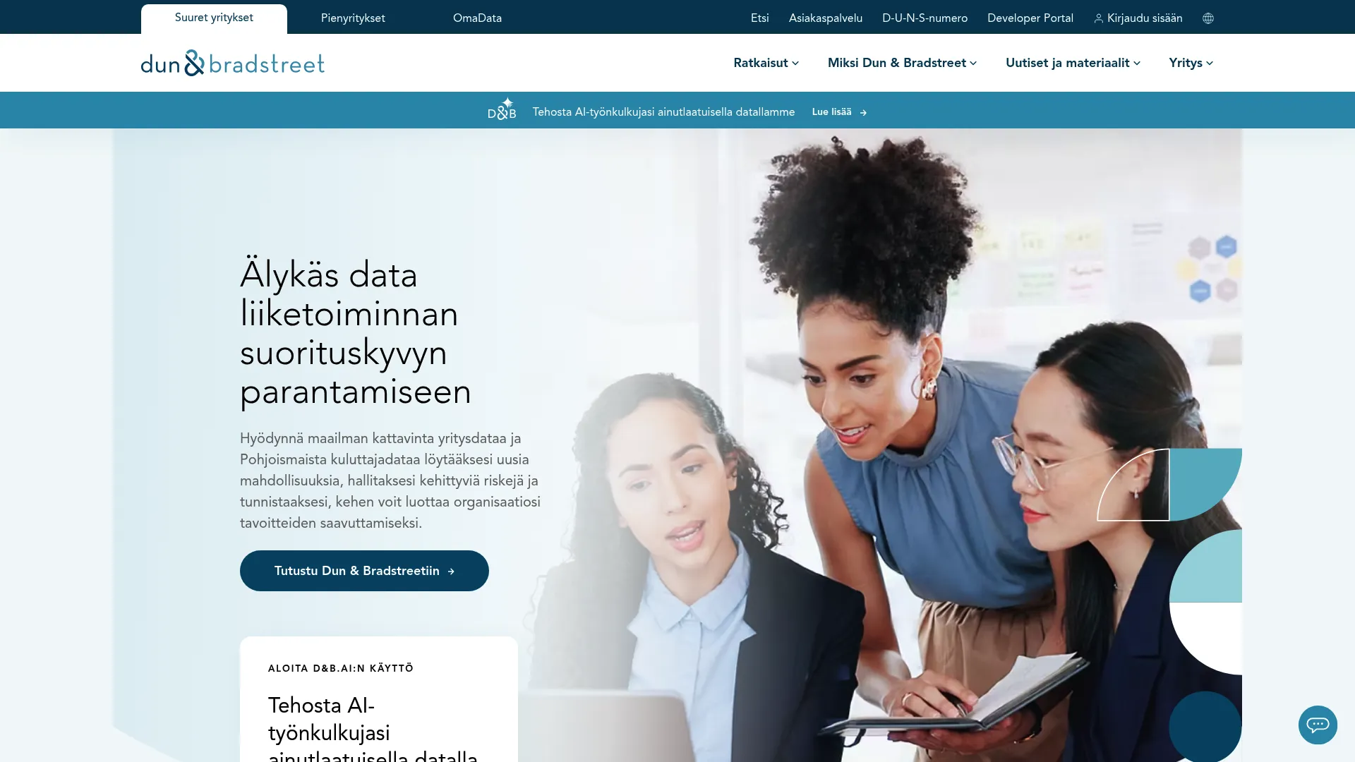 D&B Hoovers sales intelligence platform homepage