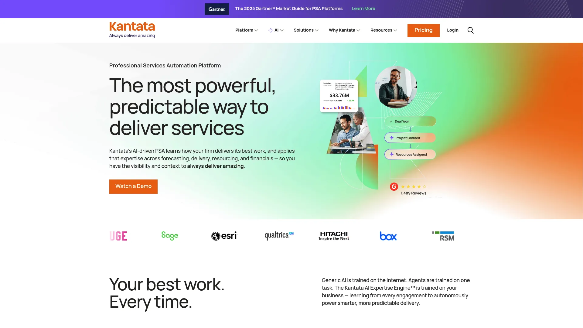 Kantata professional services automation interface