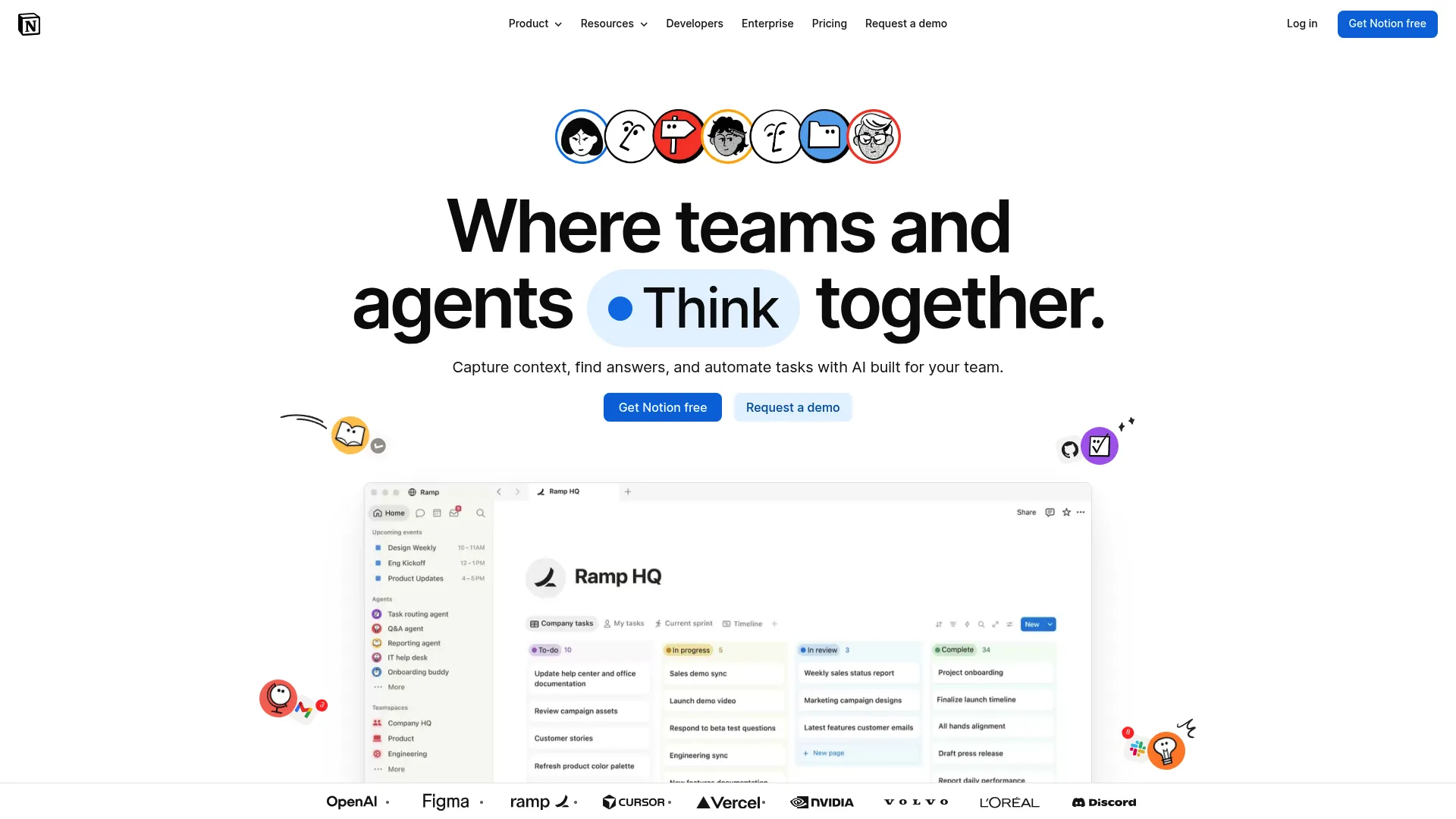 Notion workspace with databases and tasks