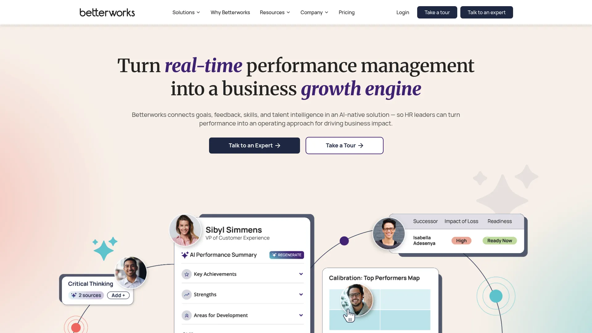 Betterworks performance and goal management platform