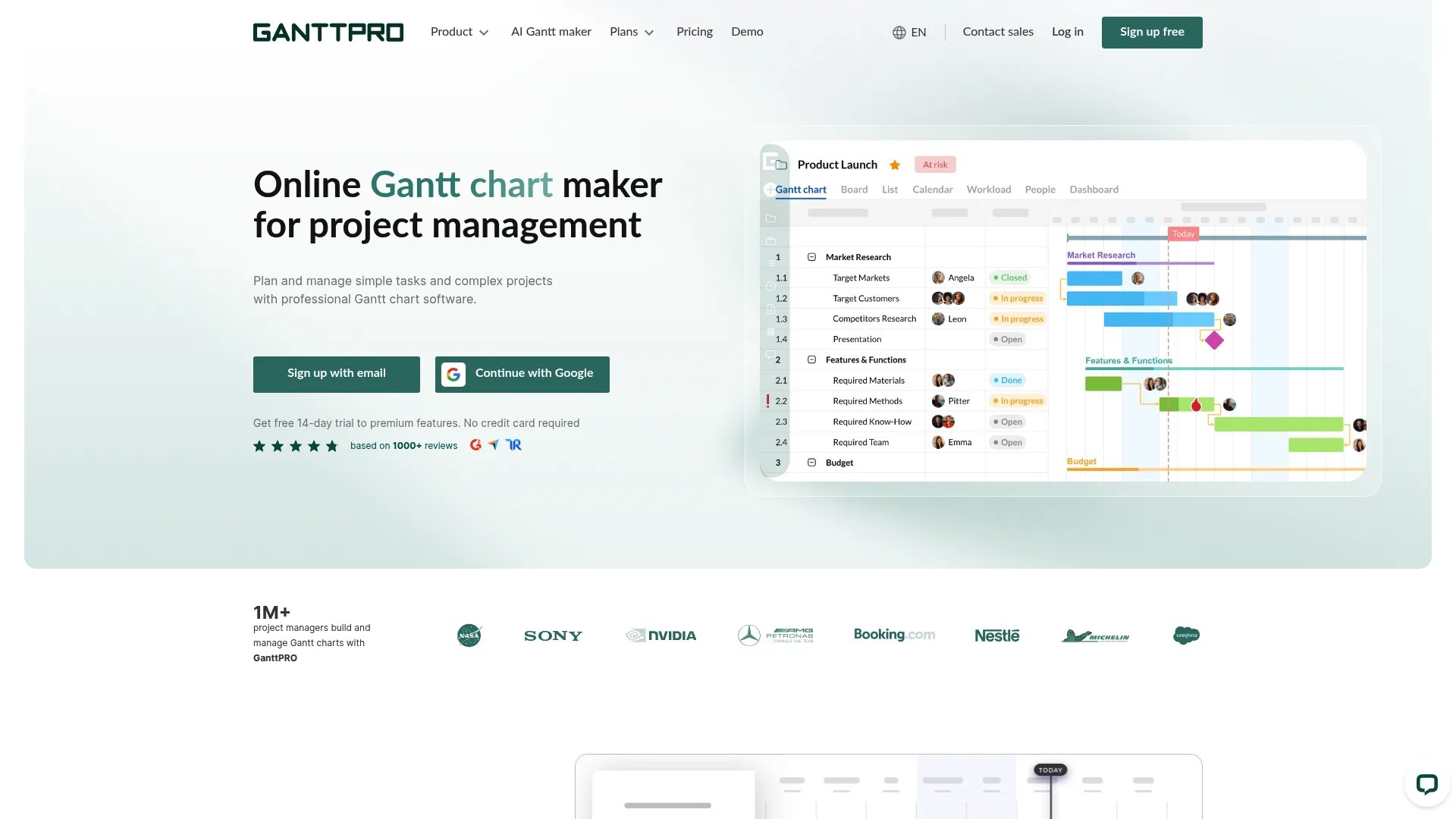 GanttPRO Gantt chart software