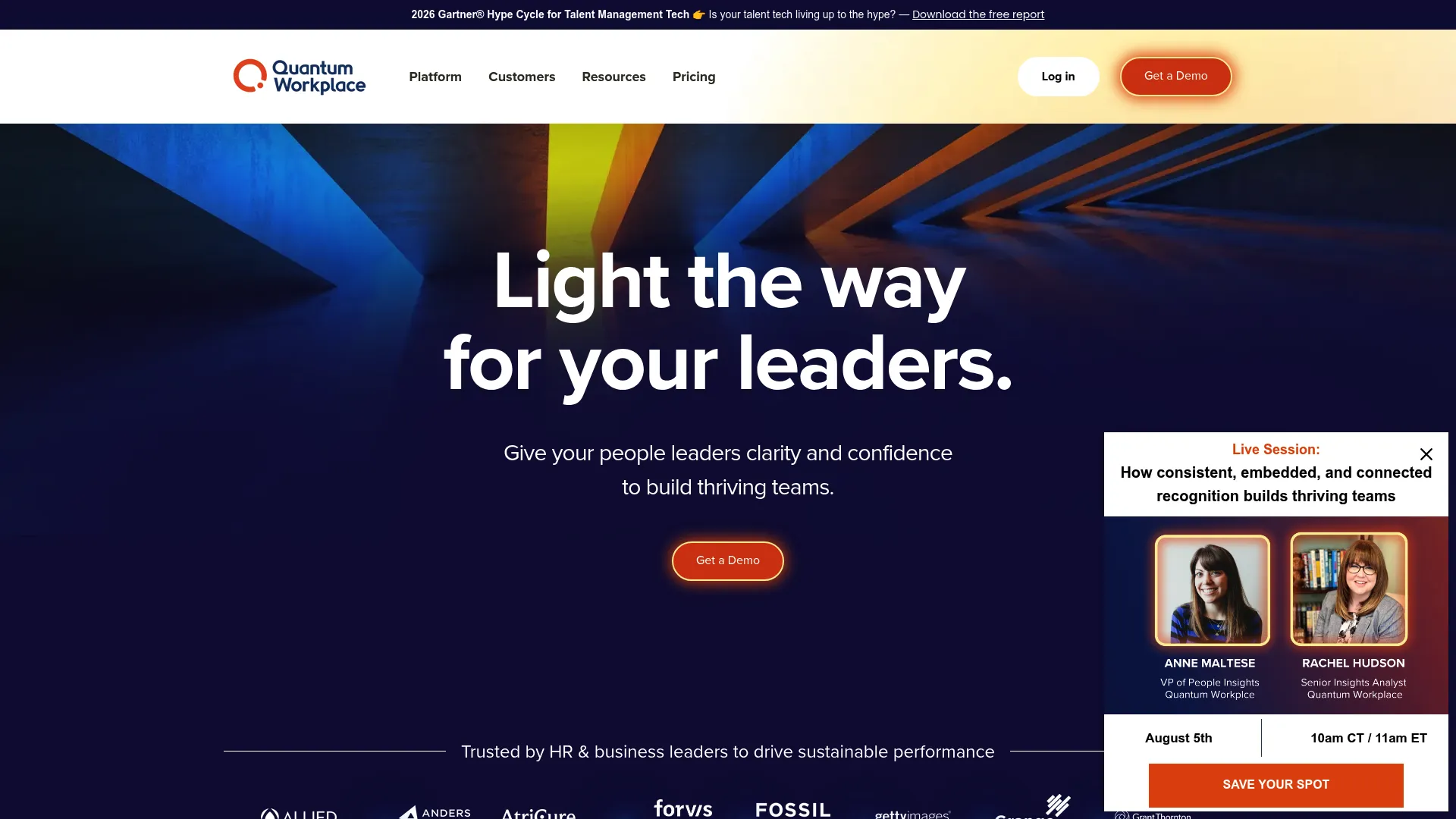 Quantum Workplace employee engagement and performance platform