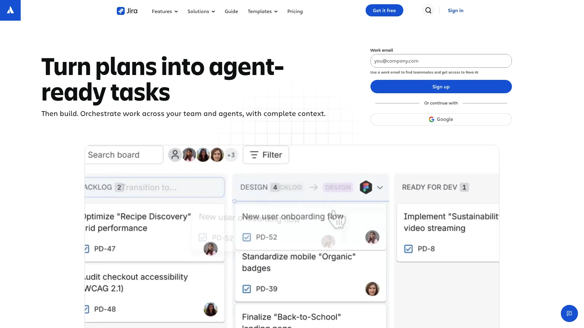 Jira project timeline and planning view