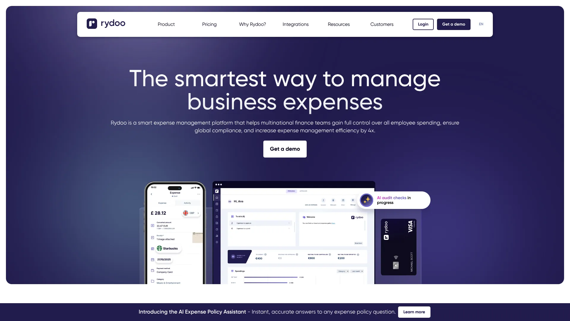 Rydoo per diem and expense management