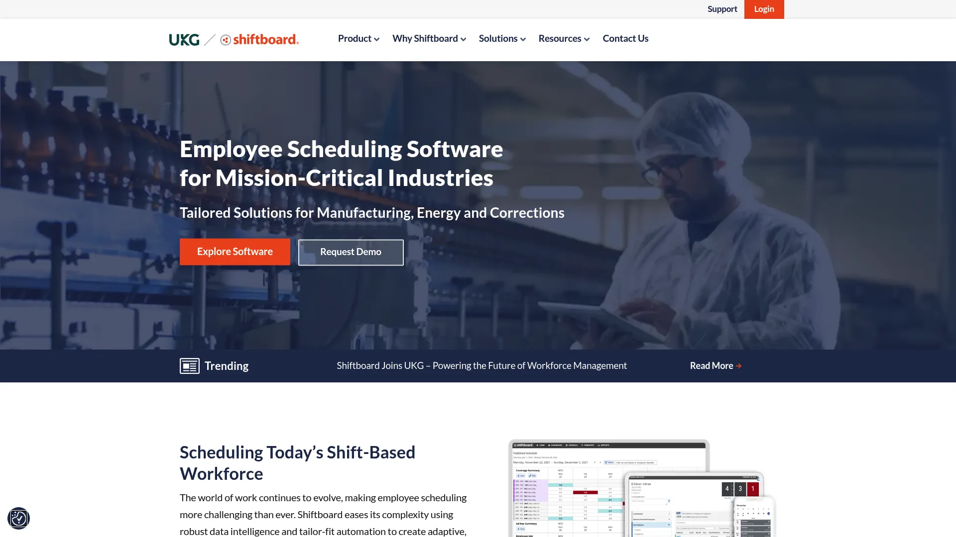 Shiftboard employee scheduling software for shift-based industries