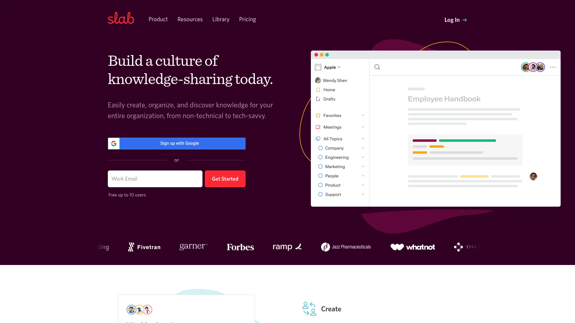 Slab team wiki and knowledge base software