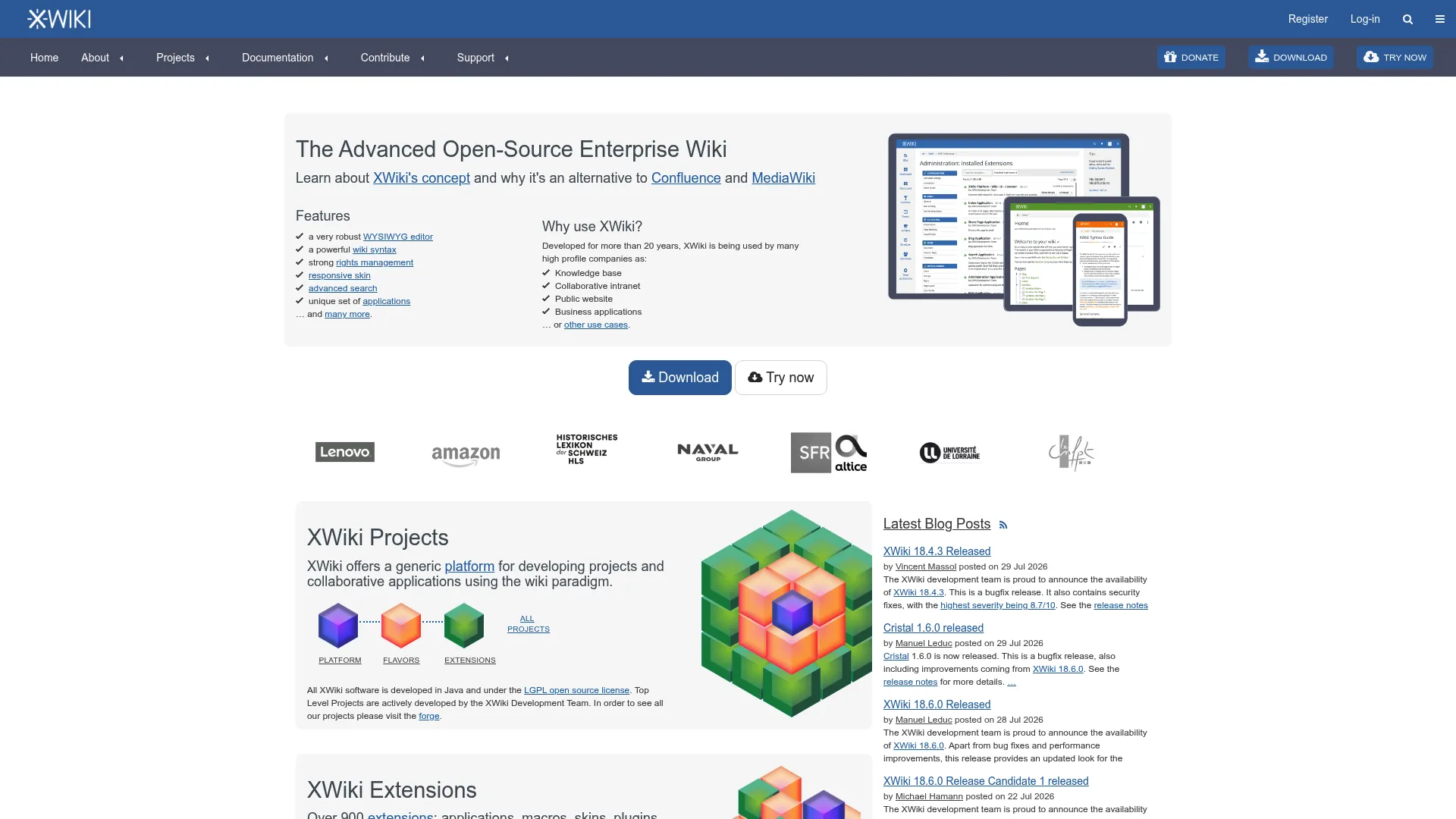 XWiki open-source enterprise wiki and application platform