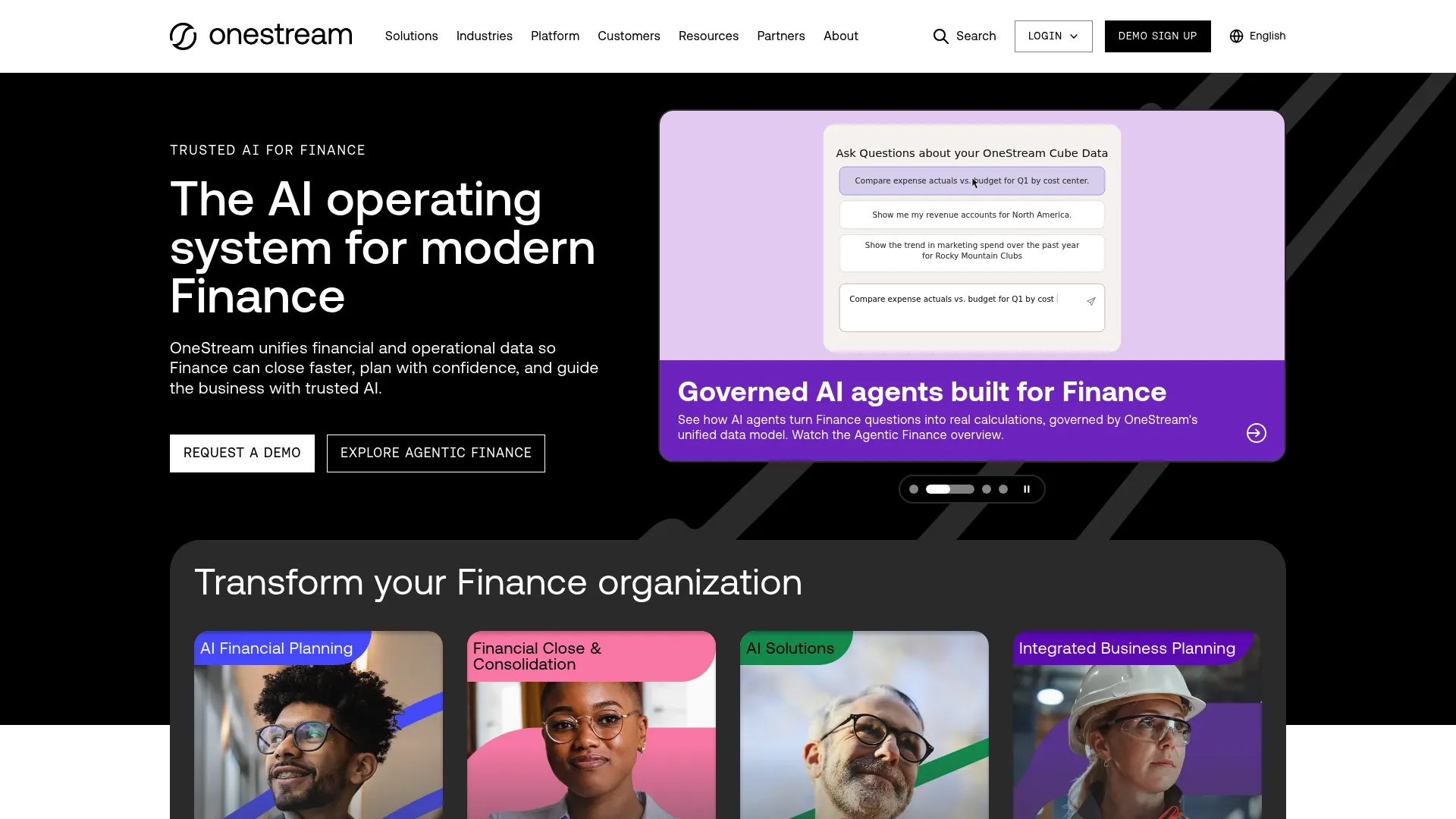OneStream unified corporate performance management platform