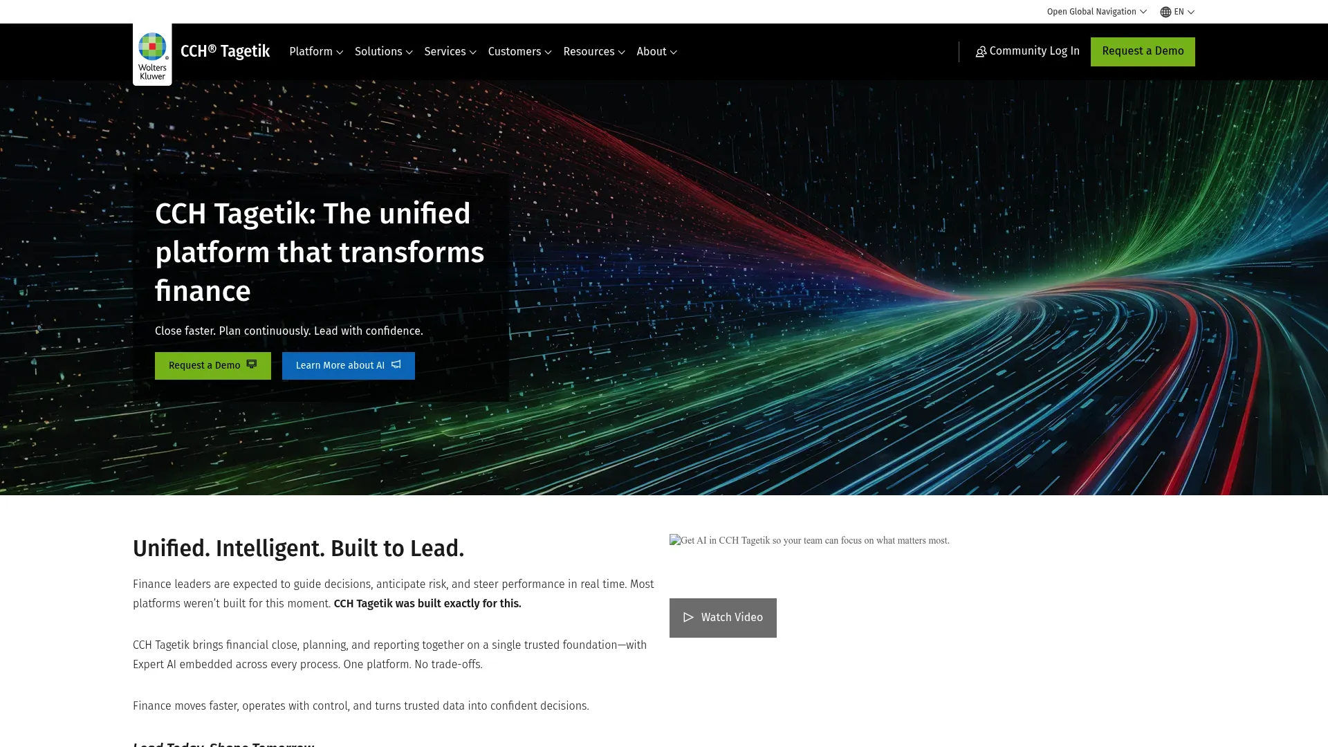 CCH Tagetik corporate performance management platform