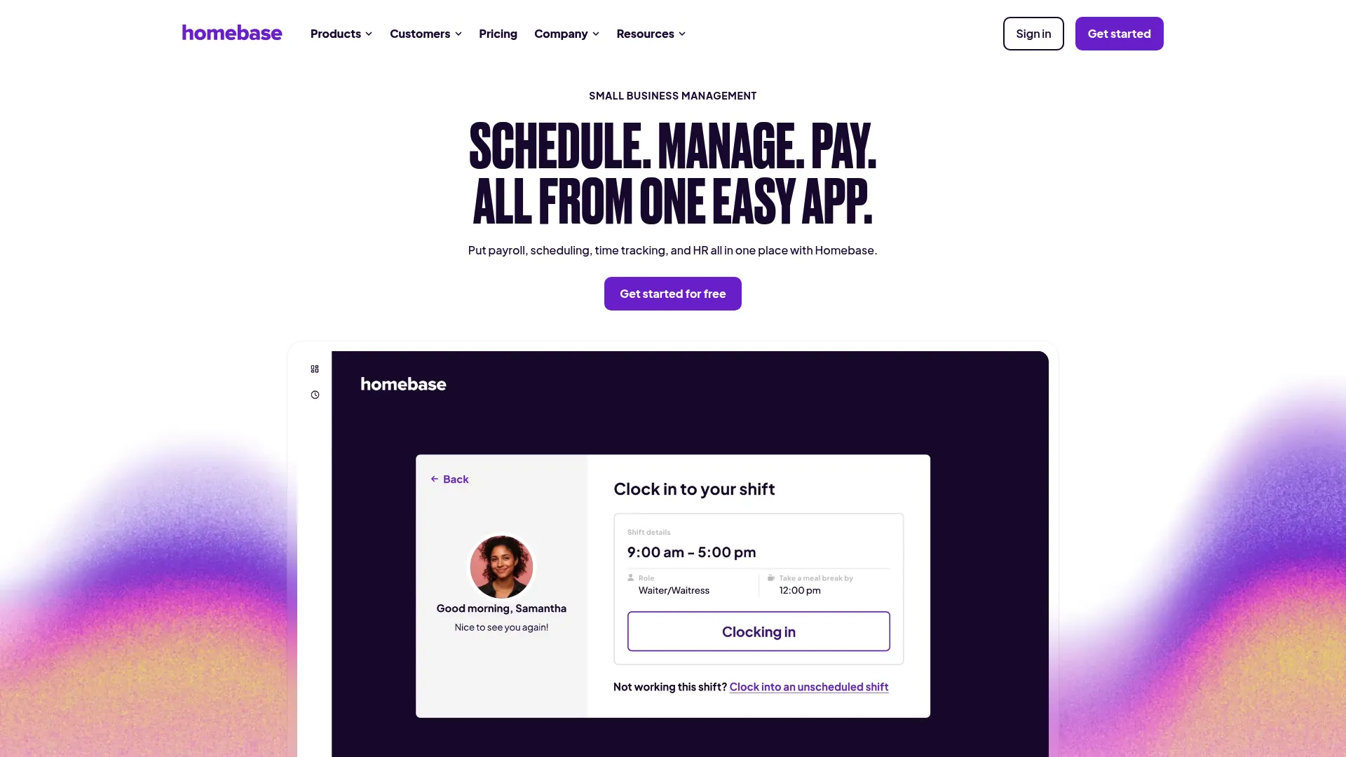 Homebase employee scheduling and time tracking software