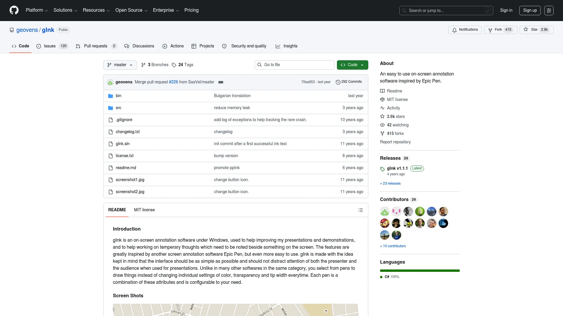 gInk minimal Windows annotation tool