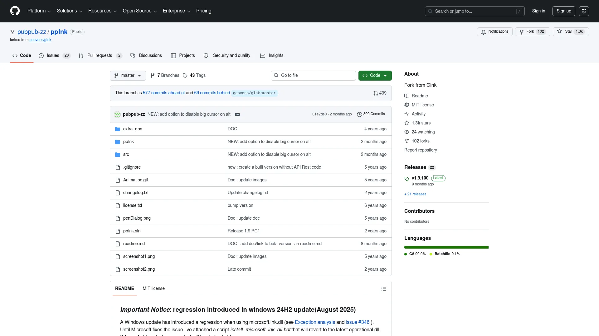ppInk feature-rich annotation fork of gInk