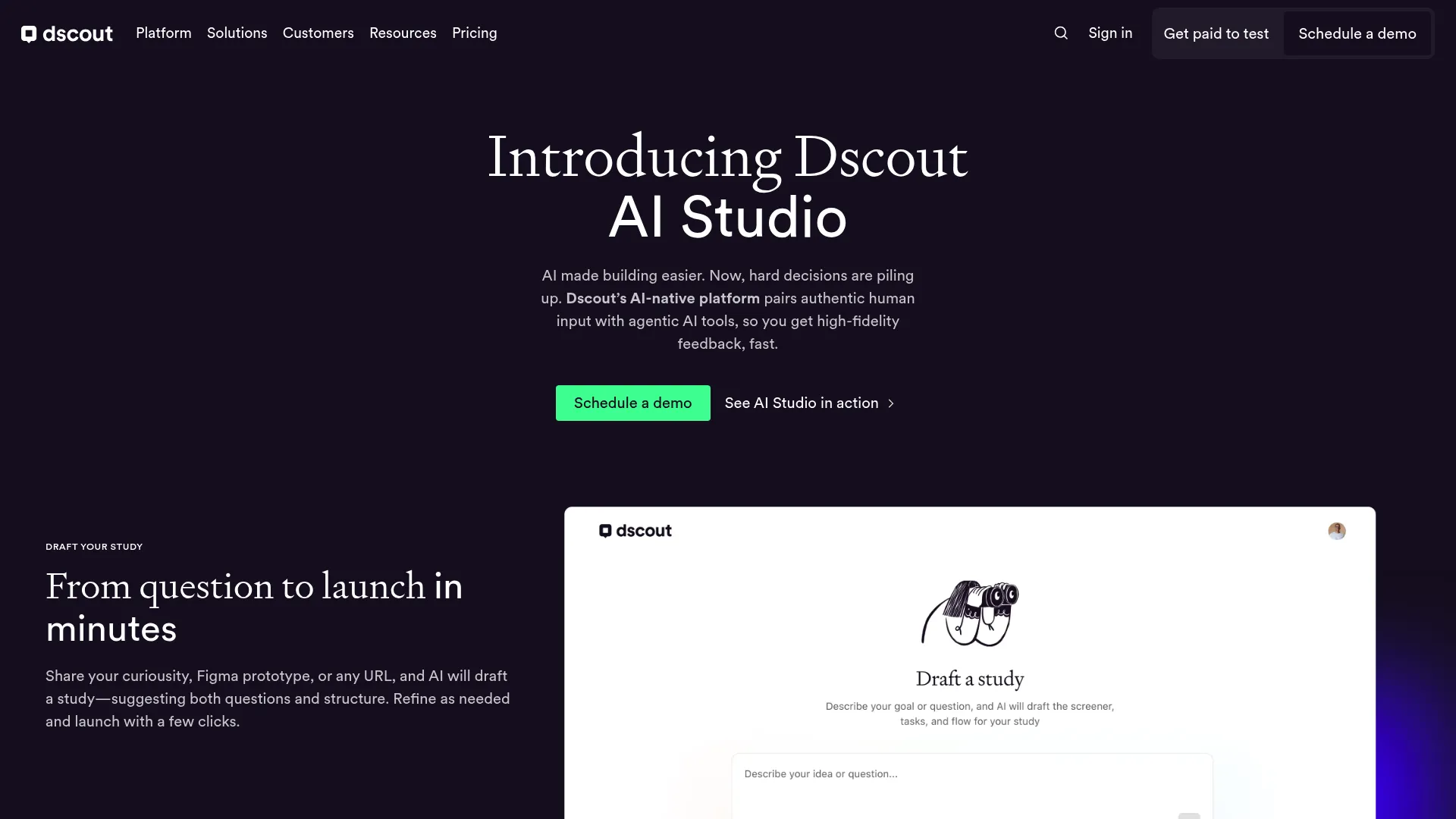 Dscout UX research and feedback platform