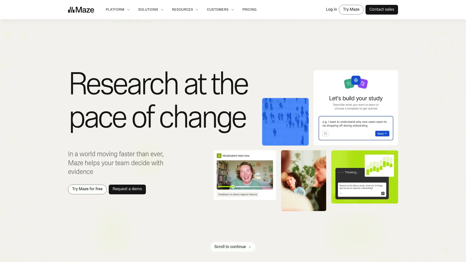 Maze user research and testing platform