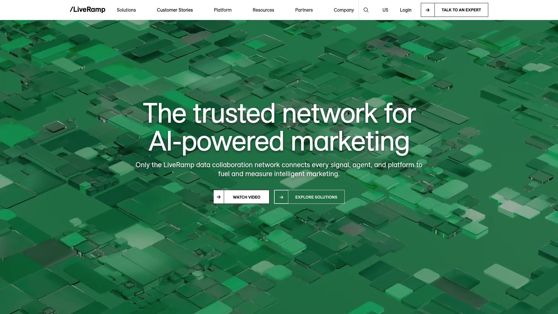 LiveRamp data collaboration platform homepage