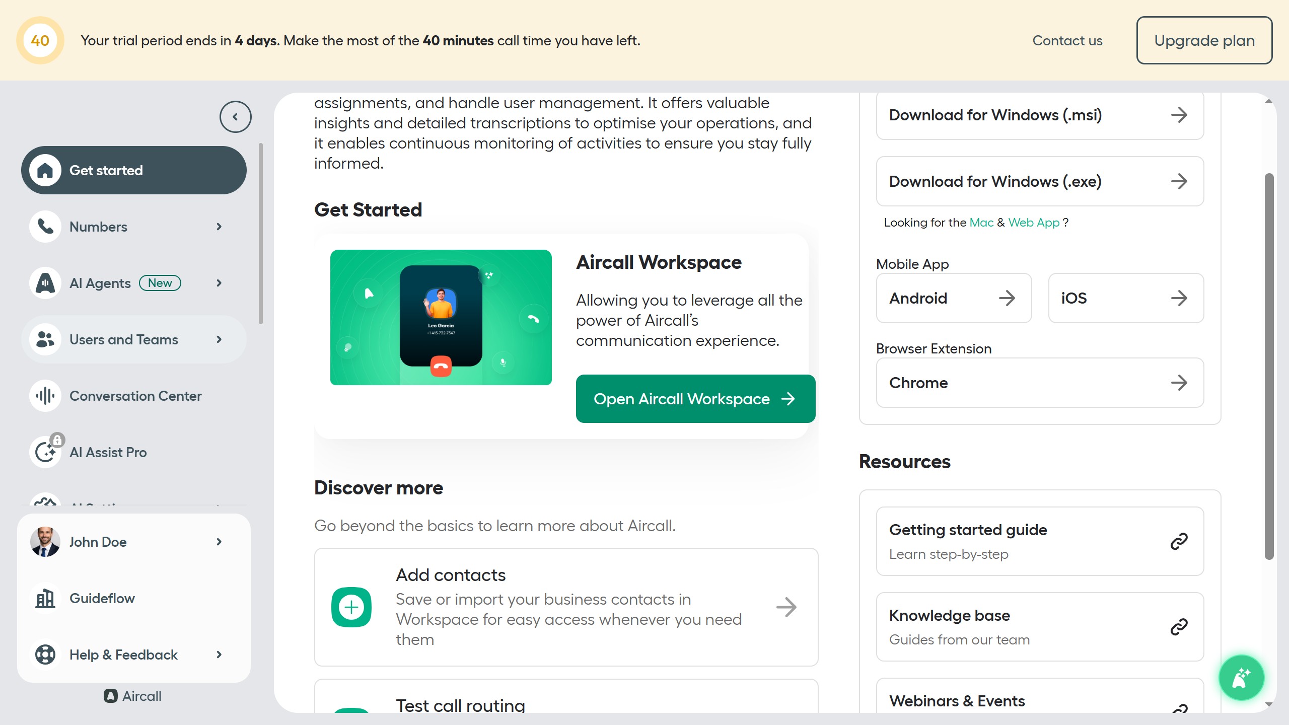 How to create an AI voice agent in Aircall