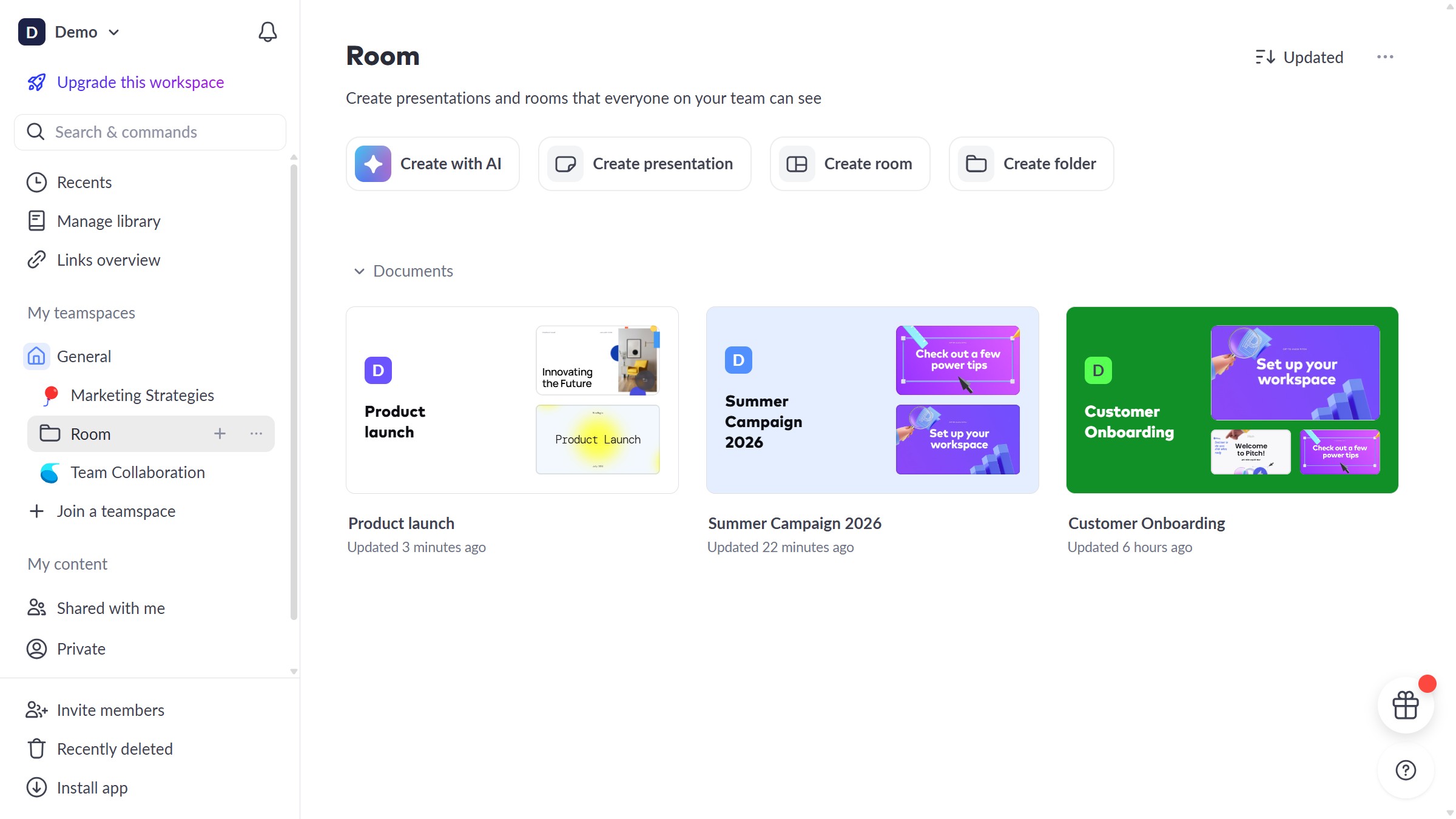 How to delete a room in Pitch
