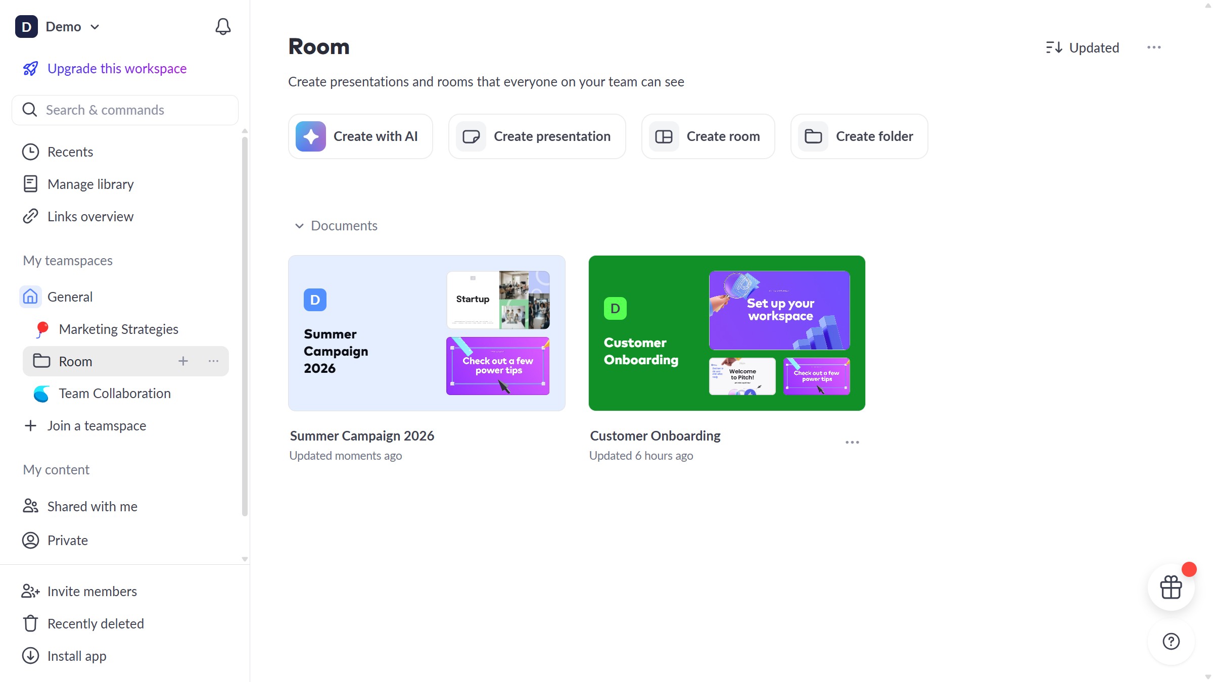 How to customize a room's appearance in Pitch