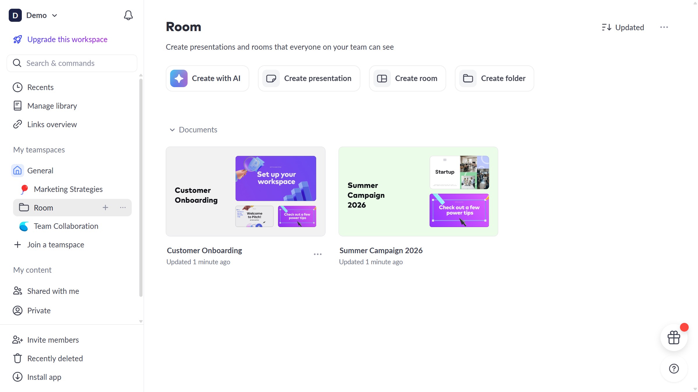 How to change a room's background color in Pitch