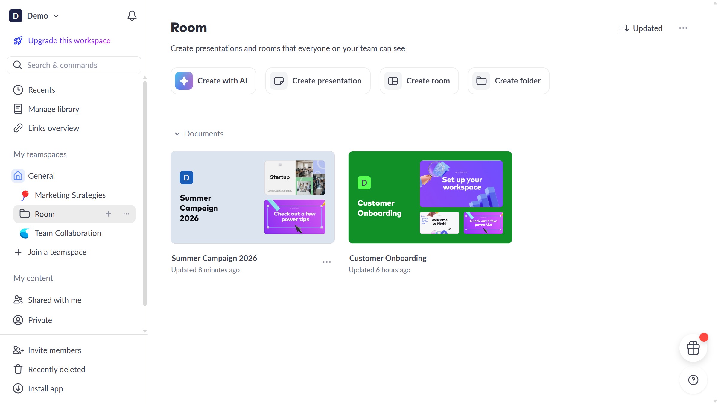 How to change a room's accent color in Pitch
