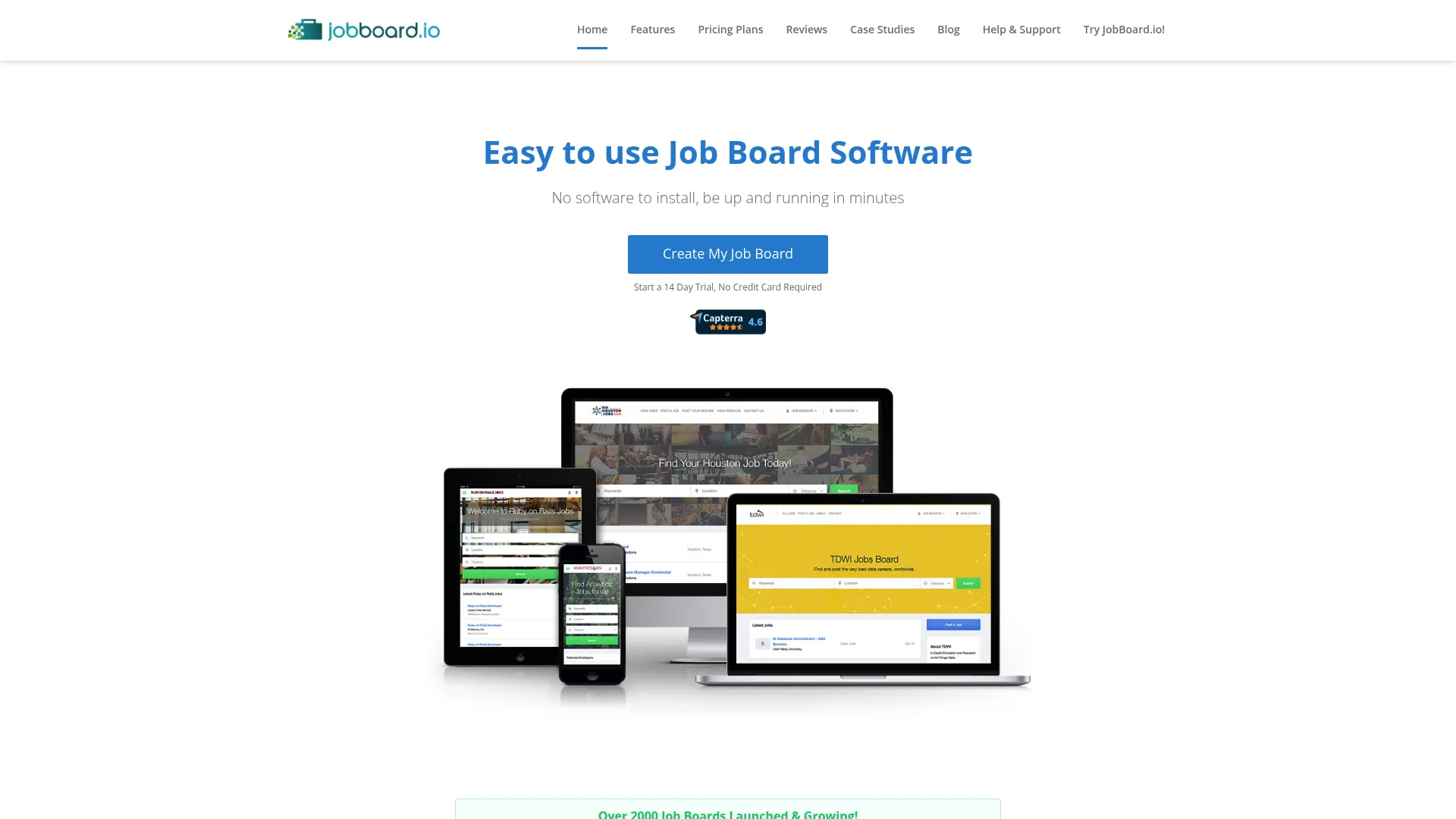 JobBoard.io hosted job board software homepage