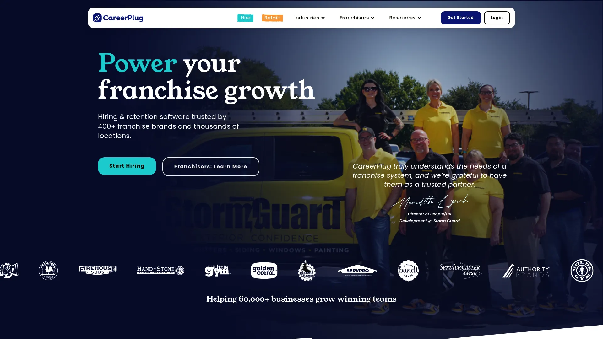 CareerPlug hiring and retention software homepage