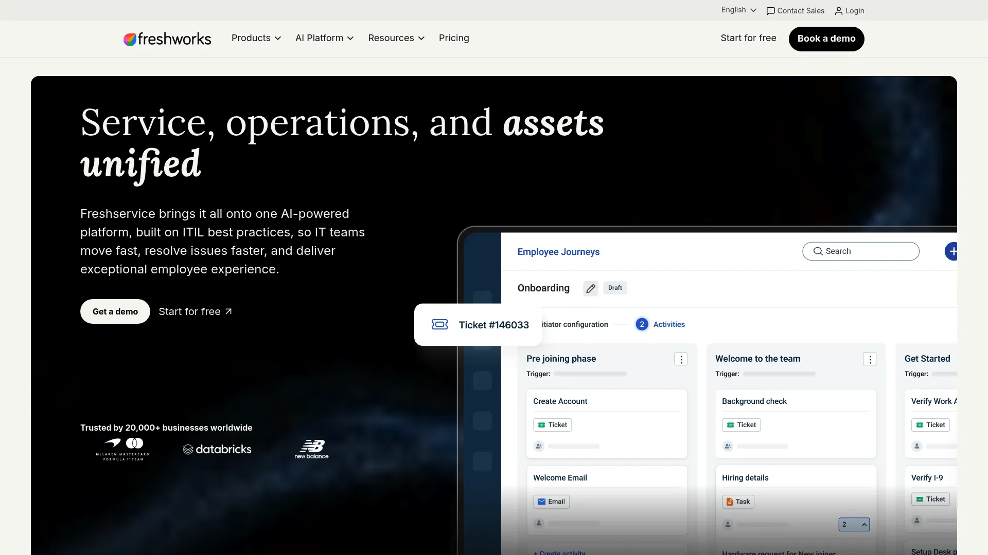 Freshservice IT service management software