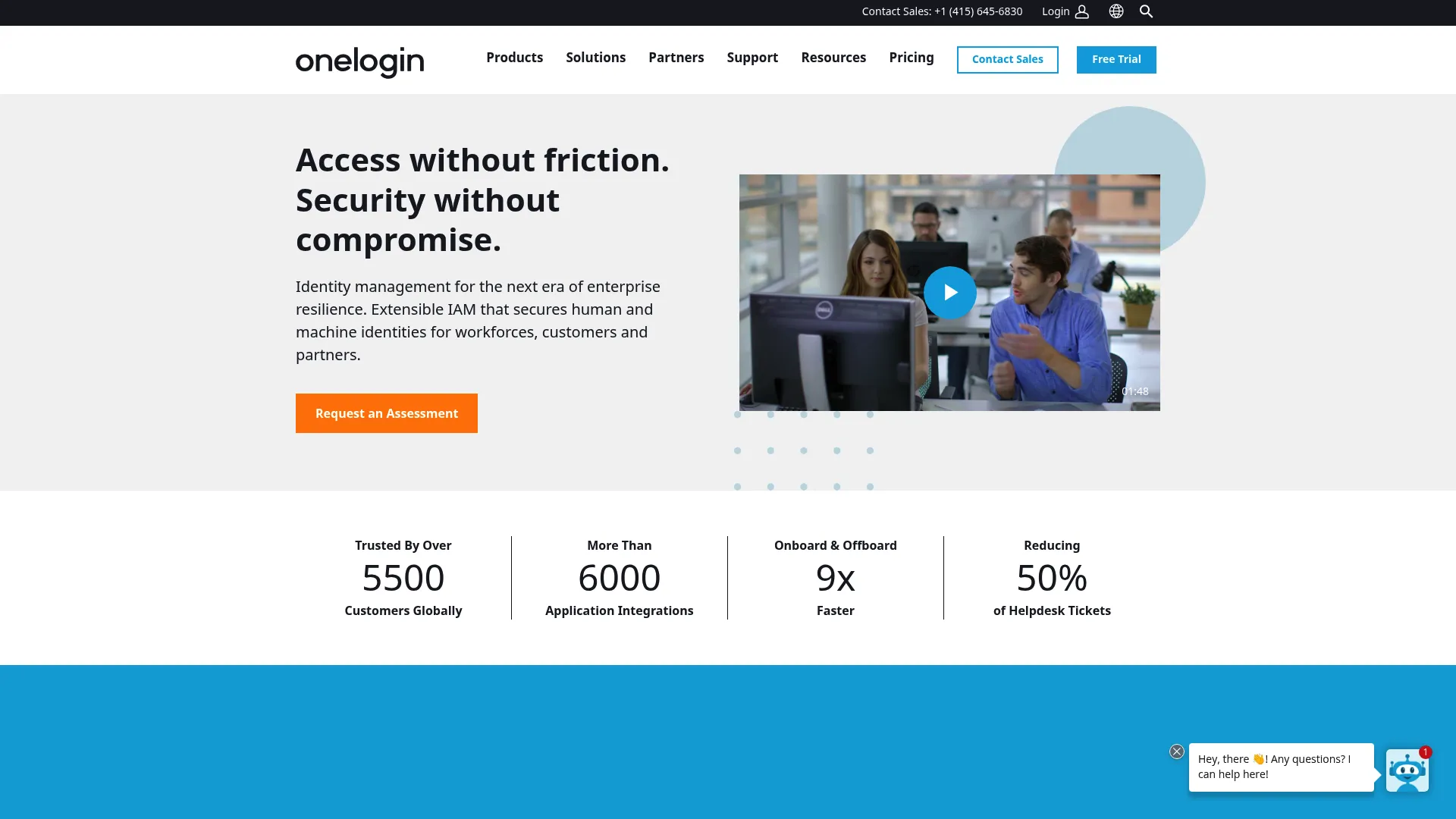OneLogin workforce identity and access management dashboard