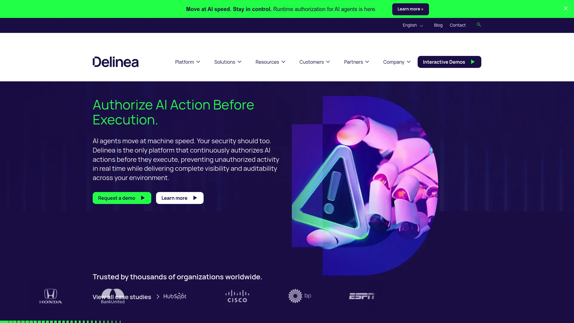 Delinea identity security and PAM platform homepage