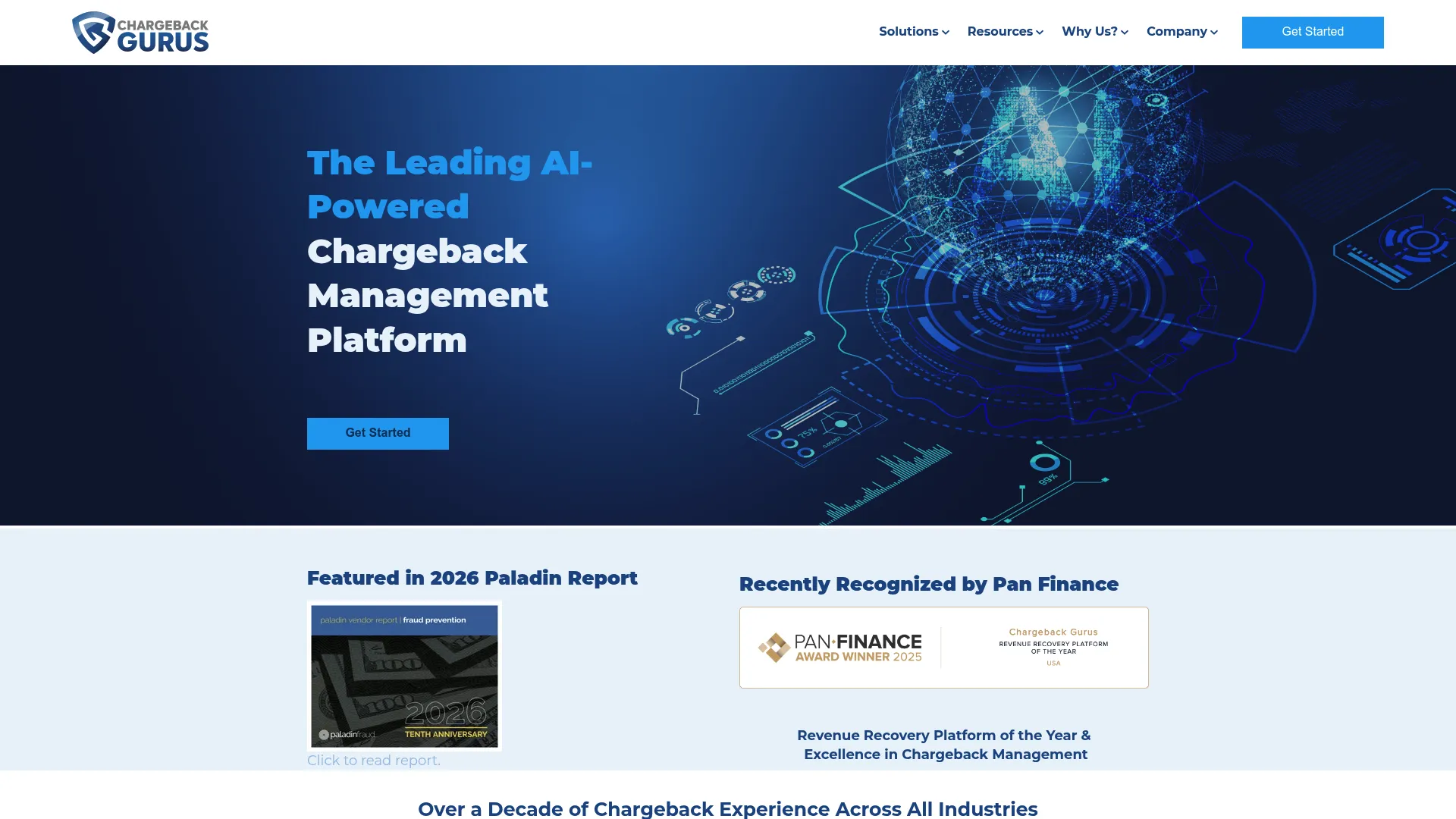 Chargeback Gurus dispute management homepage
