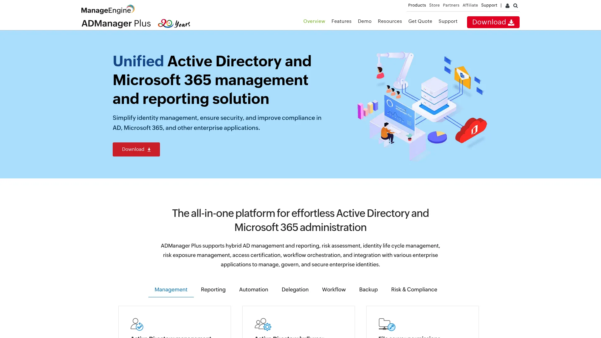 ManageEngine ADManager Plus product screenshot
