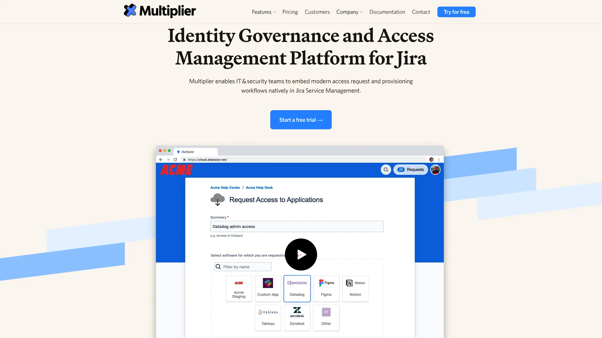Multiplier access reviews in Jira Service Management