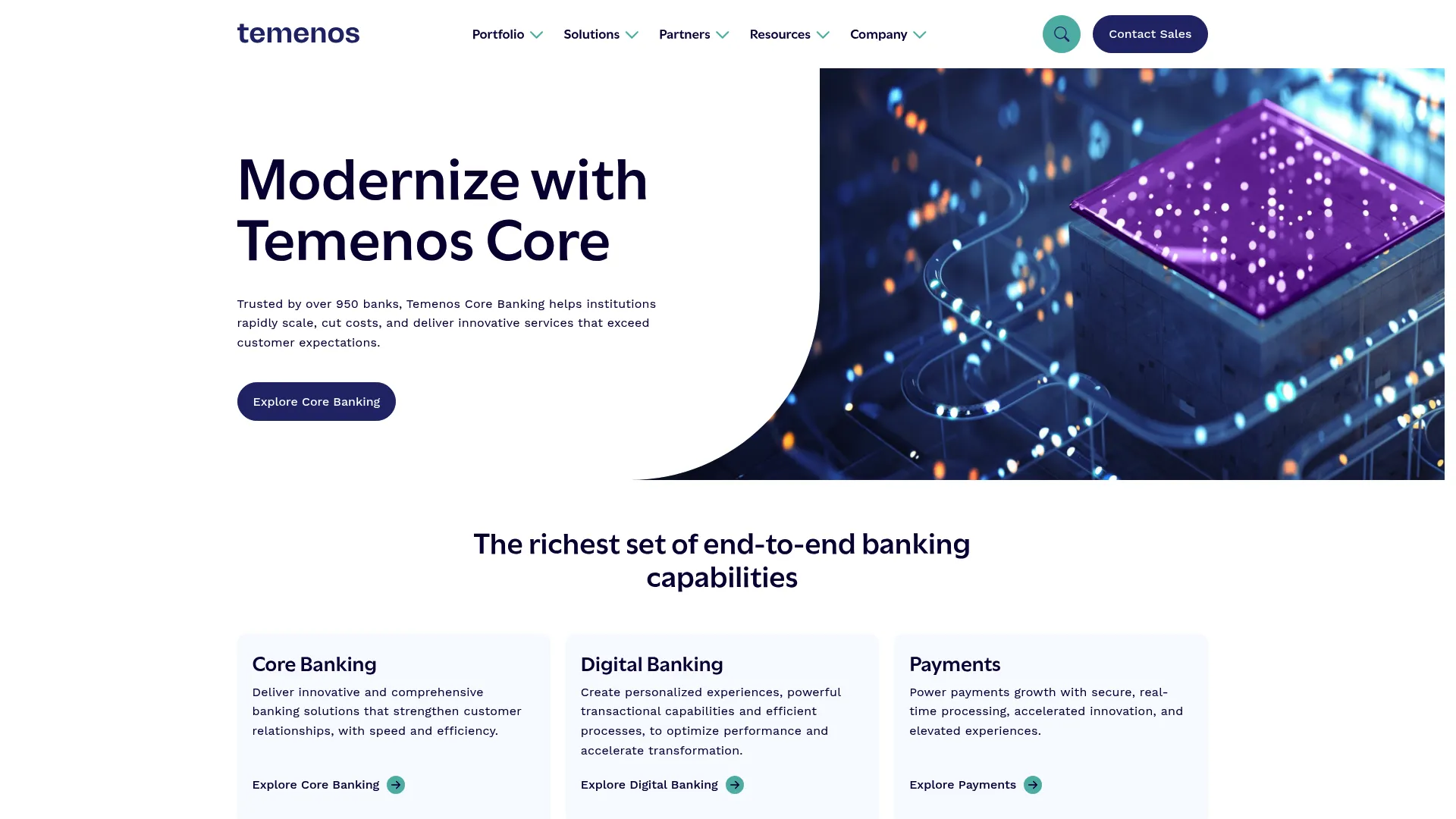Temenos core banking and lending platform