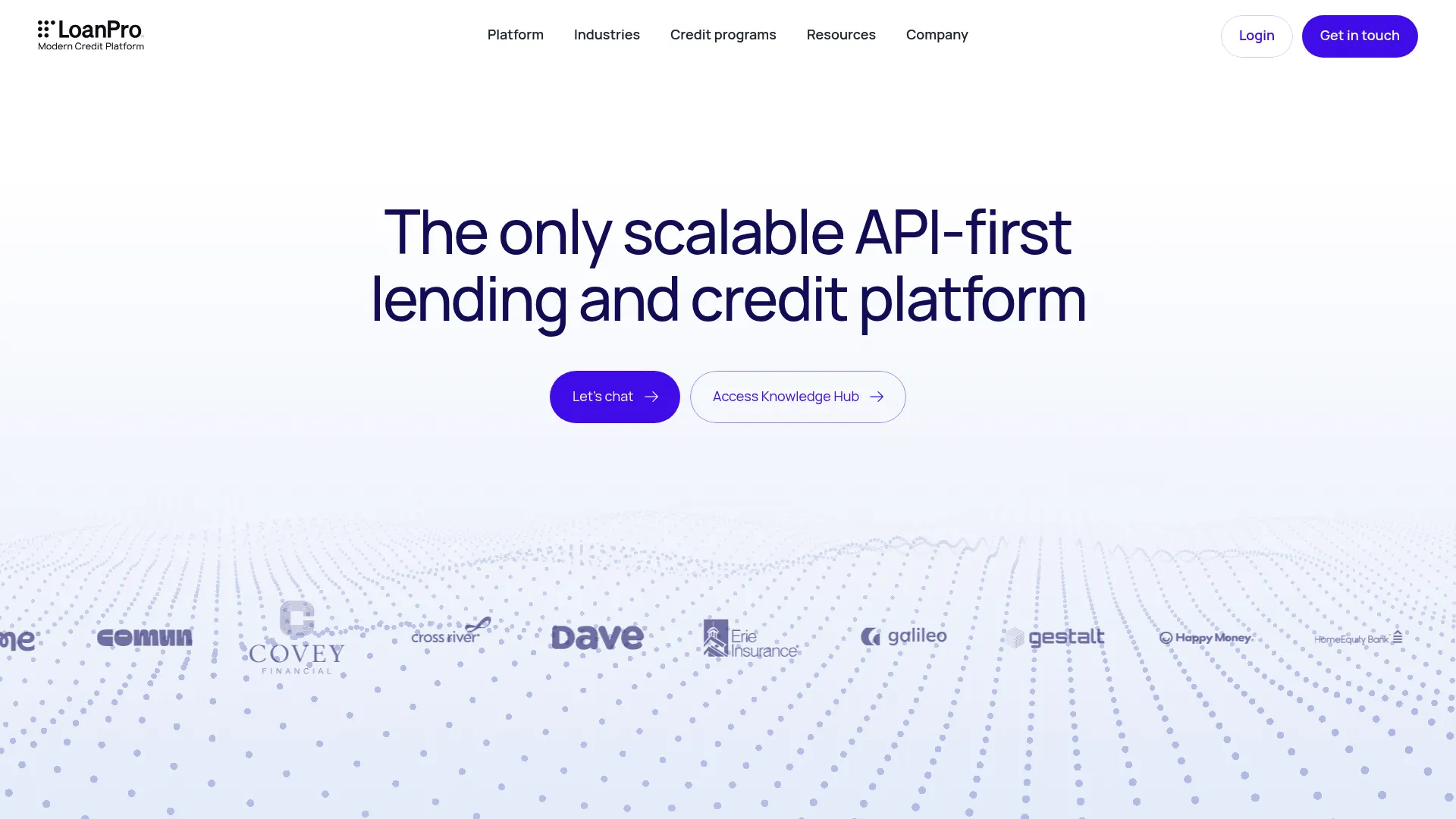 LoanPro API-first loan management platform dashboard
