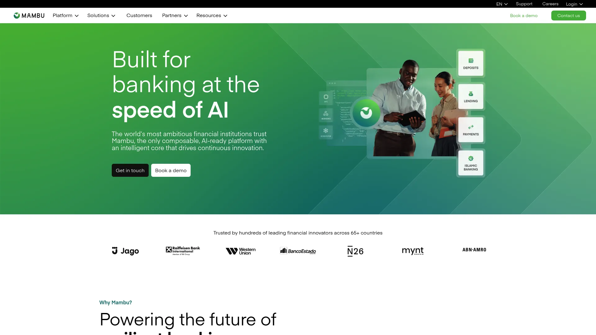 Mambu cloud-native composable banking platform