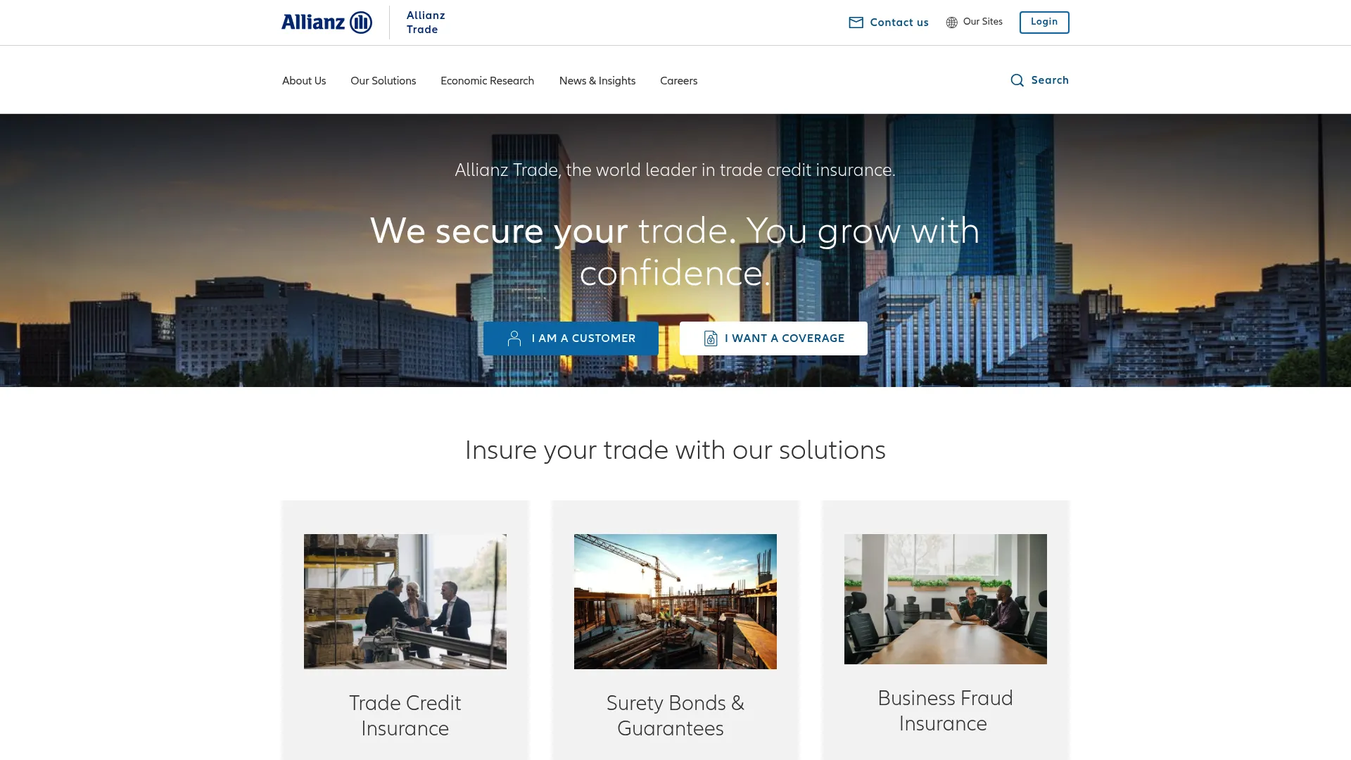 Allianz Trade credit insurance and receivables protection platform