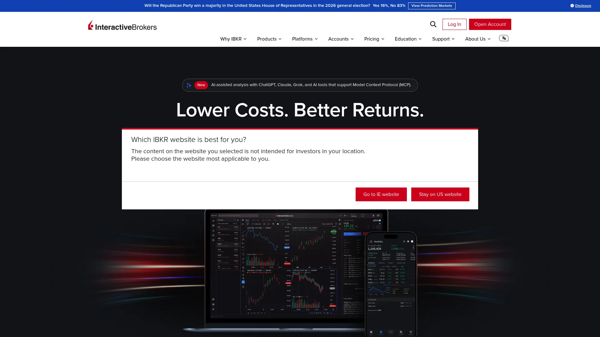 Interactive Brokers global trading platform interface