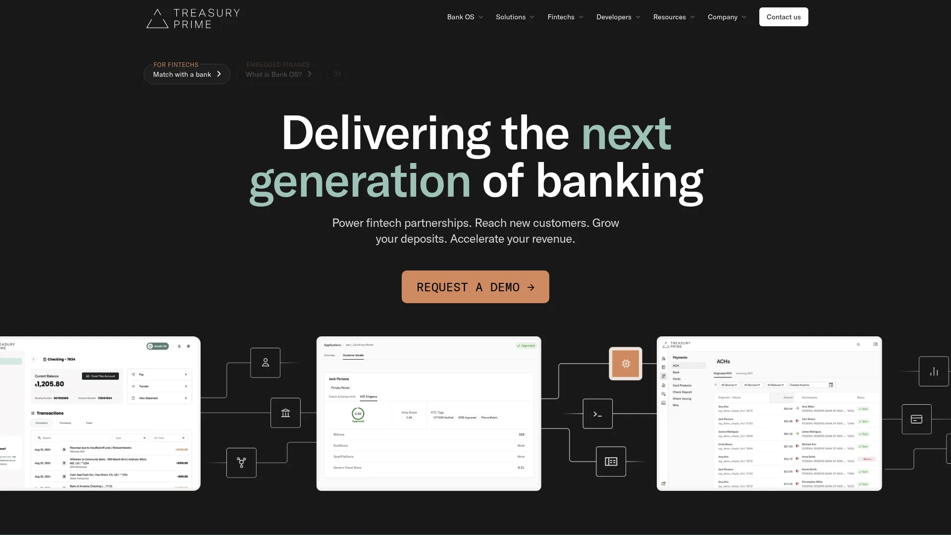 Treasury Prime embedded banking platform
