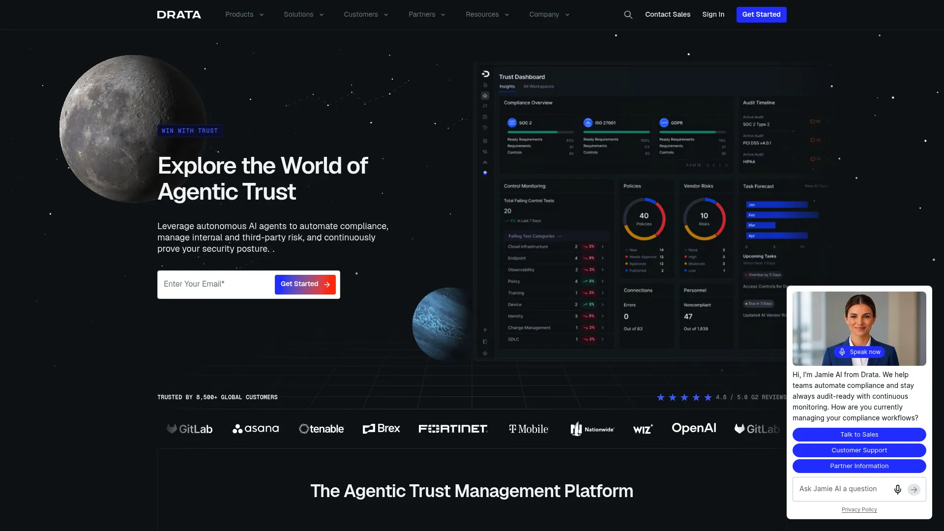 Drata compliance automation platform screenshot