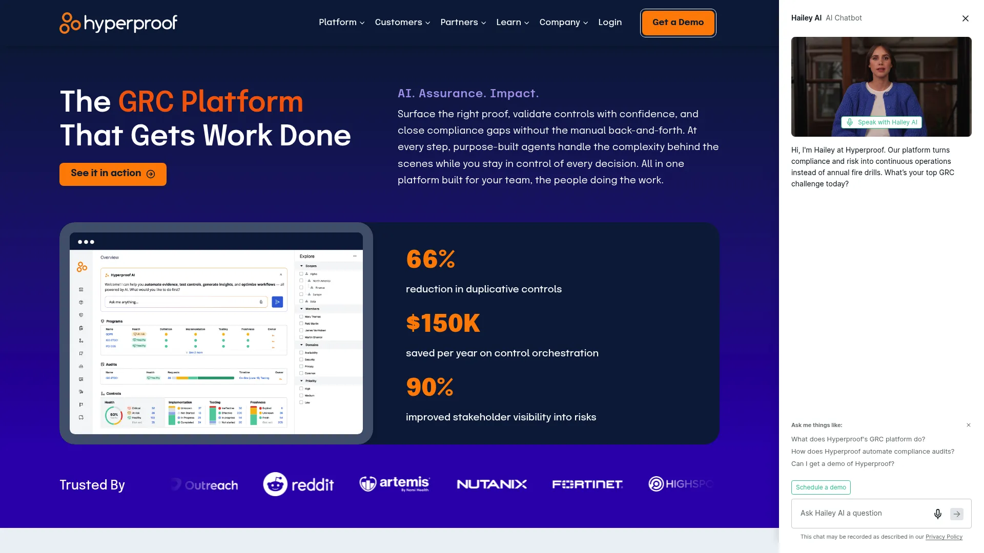 Hyperproof compliance automation platform screenshot