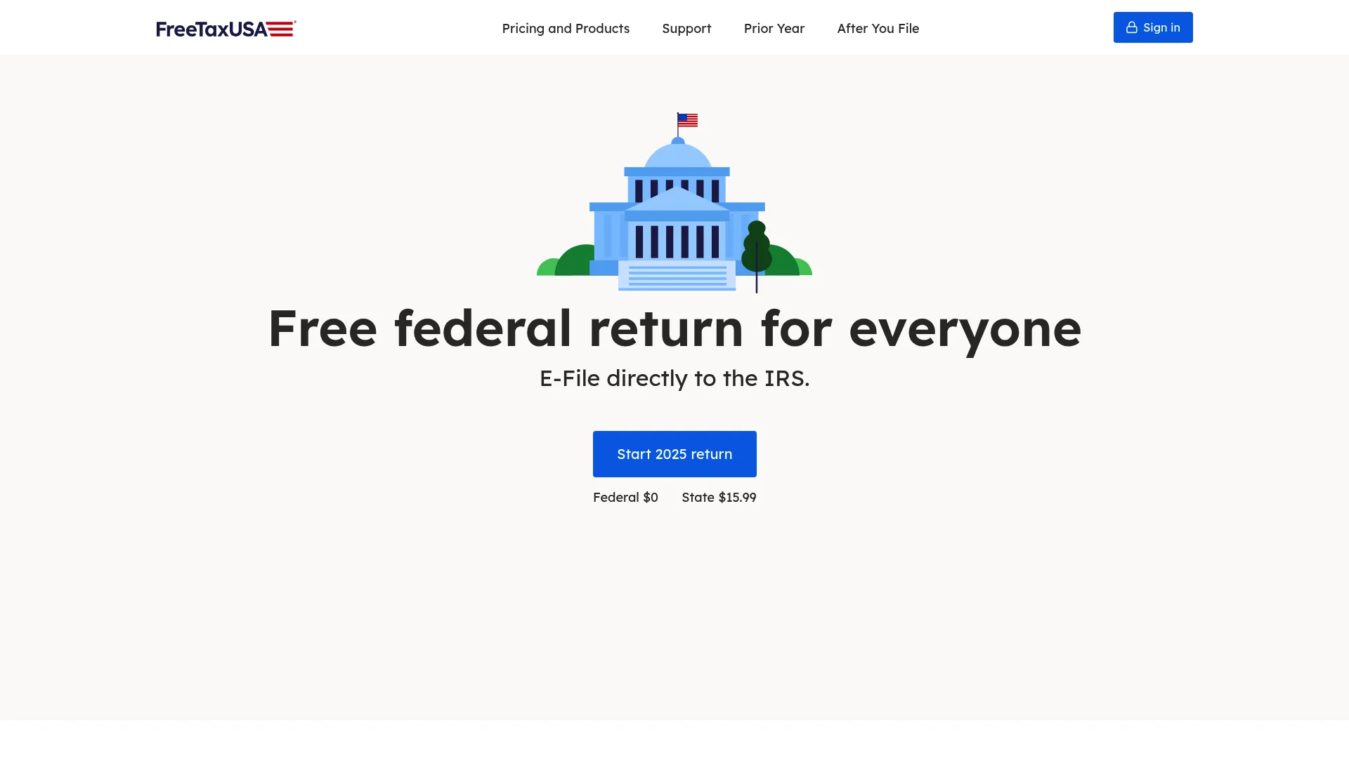 FreeTaxUSA homepage