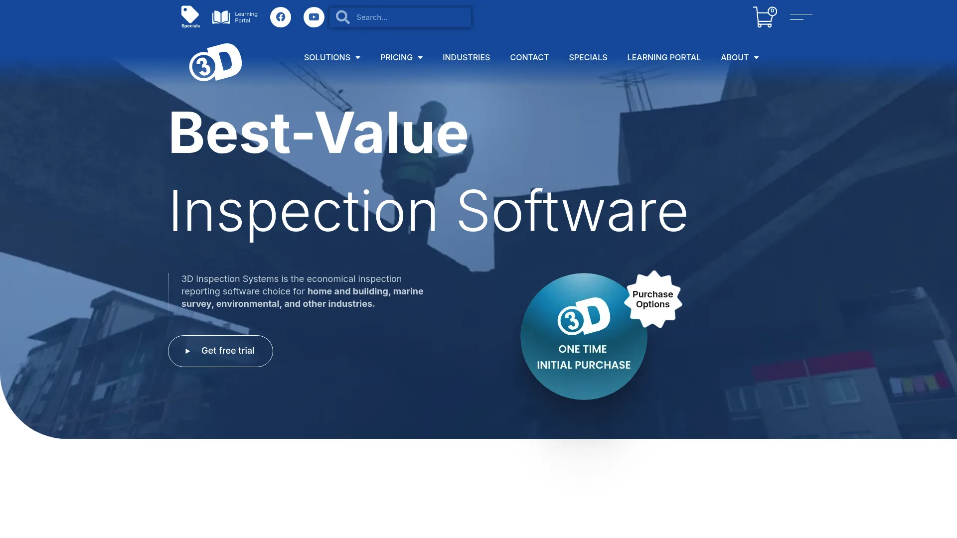 3D Mobile Inspector app homepage